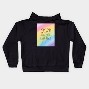 Om is Om LGBTQ+ Lotus Kids Hoodie